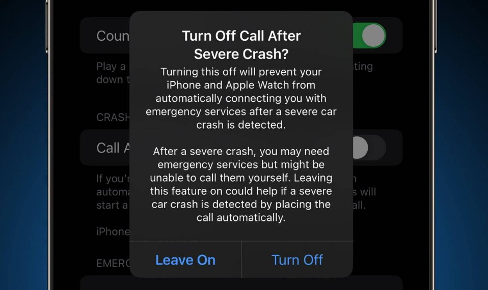 合肥苹果14维修分享 iPhone 14 和 Apple Watch 上关闭崩溃检测 