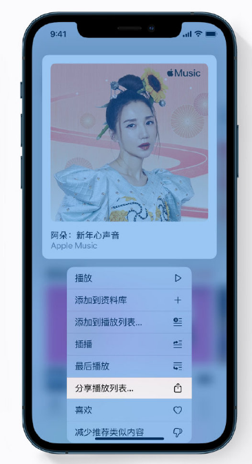 合肥苹果手机维修分享Apple Music 新增新年歌单，快来分享给好友 